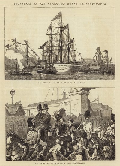Reception of the Prince of Wales at Portsmouth by Theodore Blake Wirgman